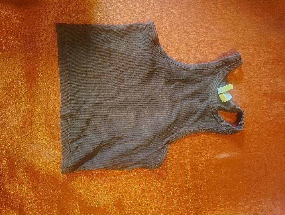 Divided Tank Top Womens S Ribbed Fitted Sleeveless Scoop Neck Brown Casual Basic